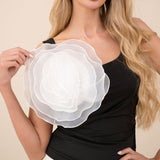111293, OVERSIZED FLORAL CHIFFON BROOCH