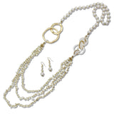 111302, MIXED TURQUOISE STONE BEADED LONG NECKLACE