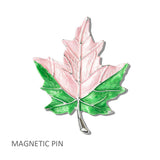 111313, SORORITY ENAMEL MAPLE LEAF MAGNETIC PIN