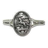 111324, WESTERN WILD HORSE OVAL CUFF BRACELET