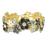 111329, ENAMEL FLOWER CLUSTER STRETCH BRACELET