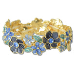 111329, ENAMEL FLOWER CLUSTER STRETCH BRACELET