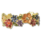 111329, ENAMEL FLOWER CLUSTER STRETCH BRACELET