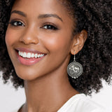 111344, WESTERN BUFFALO COIN DROP EARRINGS