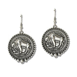 111344, WESTERN BUFFALO COIN DROP EARRINGS