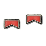 111350, WESTERN CHEVRON STUD EARRINGS