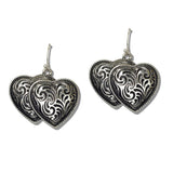 111352, WESTERN HEART FILIGREE DROP EARRINGS