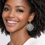 111353, WESTERN LIBERTY COIN DROP EARRINGS