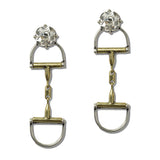 111362, WESTERN HORSEBIT DROP EARRINGS