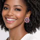 111368, WESTERN TURQUOISE CLUSTER POST EARRINGS