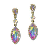 111372, MARQUISE CRYSTAL HALO DANGLE EARRINGS
