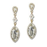 111372, MARQUISE CRYSTAL HALO DANGLE EARRINGS