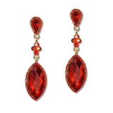 Marquise Crystal Halo Dangle Earrings - view 8