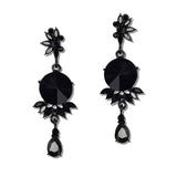 111374, CRYSTAL FLORAL TIERED DROP EARRINGS