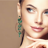 Cascading Vine Crystal Linear Earrings - view 7