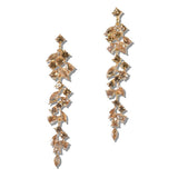 Cascading Vine Crystal Linear Earrings - view 8
