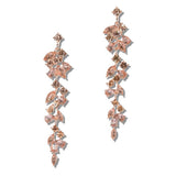 Cascading Vine Crystal Linear Earrings - view 9