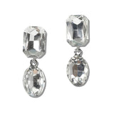 Emerald and Oval Crystal Tiered Earrings - view 12