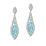 111378, MARQUISE MOSAIC CUBIC ZIRCONIA DROP EARRINGS