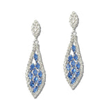 111378, MARQUISE MOSAIC CUBIC ZIRCONIA DROP EARRINGS