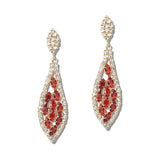 111378, MARQUISE MOSAIC CUBIC ZIRCONIA DROP EARRINGS