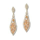 111378, MARQUISE MOSAIC CUBIC ZIRCONIA DROP EARRINGS