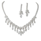 111399, MARQUISE VINE CUBIC ZIRCONIA NECKLACE SET