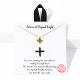 111409, ARMS OF EQUAL LIGHT GREEK CROSS PENDANT NECKLACE