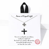 111409, ARMS OF EQUAL LIGHT GREEK CROSS PENDANT NECKLACE