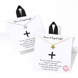 111409, ARMS OF EQUAL LIGHT GREEK CROSS PENDANT NECKLACE