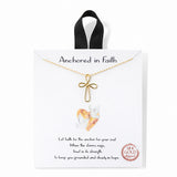 111411, ANCHORED IN FAITH CROSS PENDANT NECKLACE