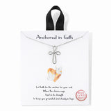 111411, ANCHORED IN FAITH CROSS PENDANT NECKLACE