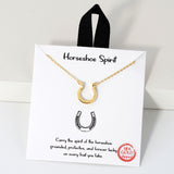 111412, HORSESHOE SPIRIRT PENDAT NECKLACE