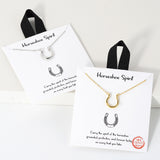 111412, HORSESHOE SPIRIRT PENDAT NECKLACE