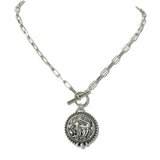 Western Buffalo Coin Toggle Pendant Necklace
