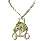 111432, WESTERN HORSE HEAD HERITAGE LINK STATEMENT NECKLACE