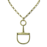 111433, WESTERN HORSEBIT STATEMENT PENDANT NECKLACE