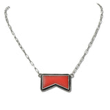 Western RED Chevron Pendant Necklace