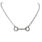 111444, WESTERN HORSEBIT PAPERCLIP CHAIN NECKLACE