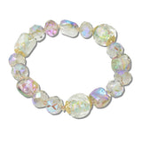 Iridescent Crystal Beaded Stretch Bracelet