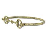 111479, HORSEBIT HINGED BANGLE BRACELET