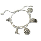 111480, WESTERN HERITAGE CHARM ADJUSTABLE LINK BRACELET