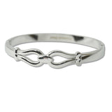 111482, GEOMETRIC INFINITY KNOT STAINLESS STEEL BANGLE BRACELET