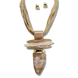 111492, CHUNKY RESIN MULTI STRAND CORD STATEMENT NECKLACE