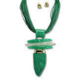 111492, CHUNKY RESIN MULTI STRAND CORD STATEMENT NECKLACE