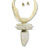 111492, CHUNKY RESIN MULTI STRAND CORD STATEMENT NECKLACE