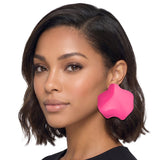 111495, OVERSIZED MATTE PETAL STATEMENT EARRINGS