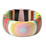 111496, MULTI STRIPE RESIN BANGLE BRACELET