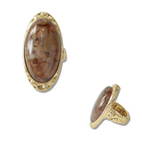 111501, VINTAGE OVAL MARBLED STATEMENT STRETCH RING