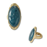 111501, VINTAGE OVAL MARBLED STATEMENT STRETCH RING